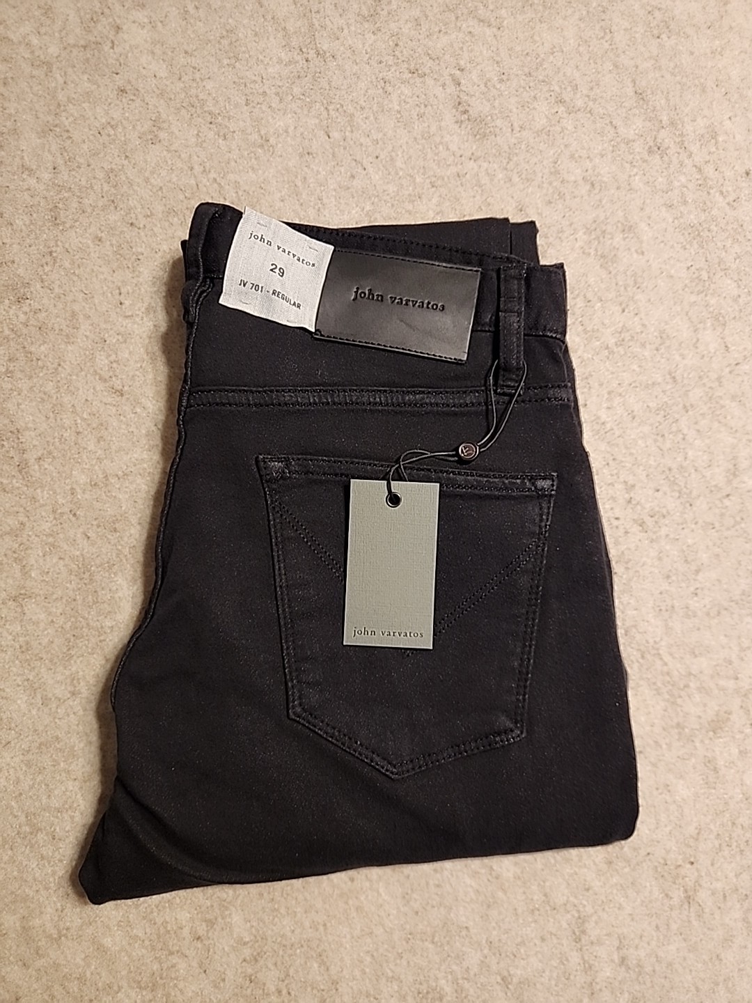 NWT $248 John Varvatos Black Weft Jeans Sz 29×33 J701 regular J701 RX88AYTRR
