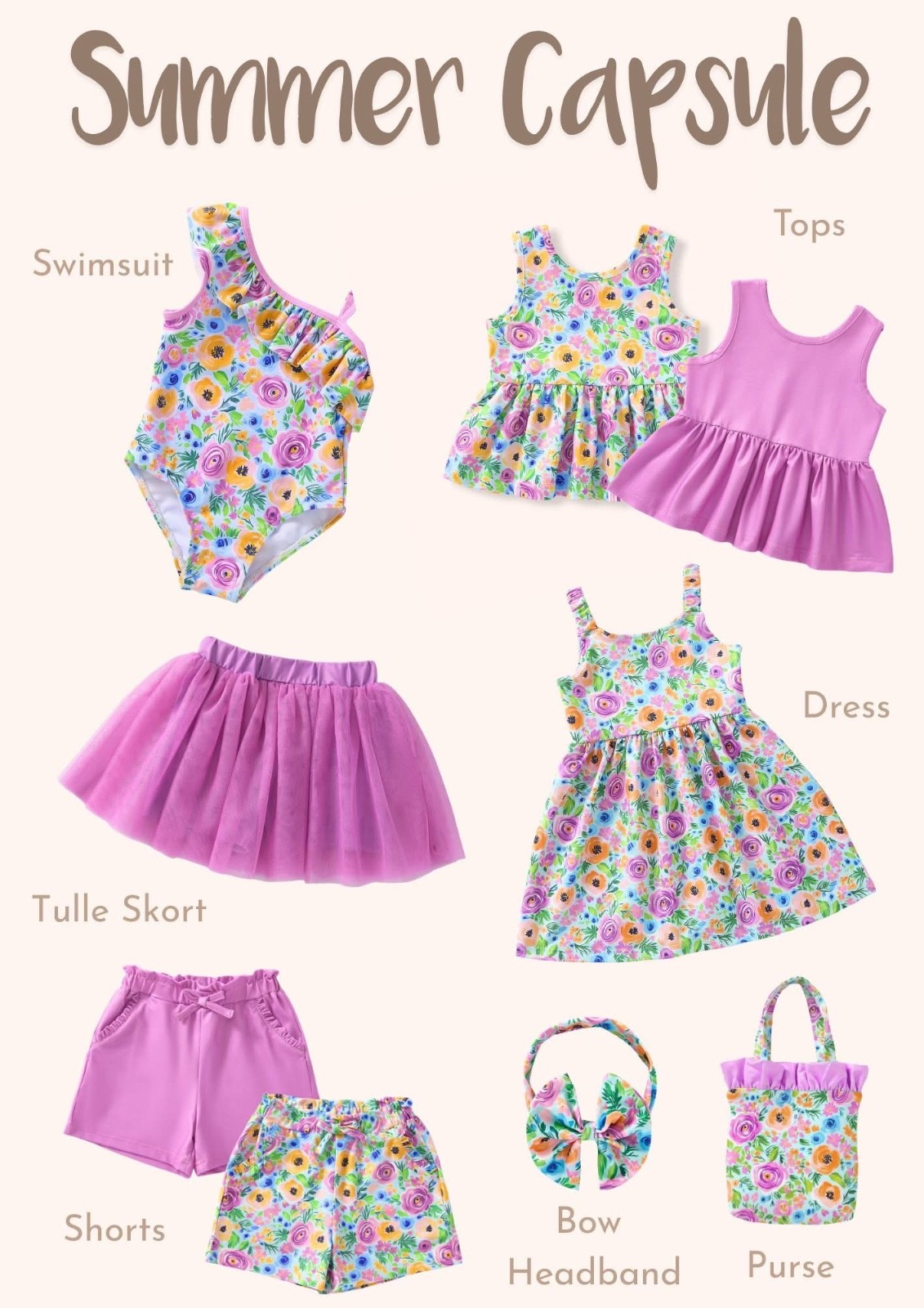 Pete + Lucy Summer Capsule Purple Girls Top in Size 7/8