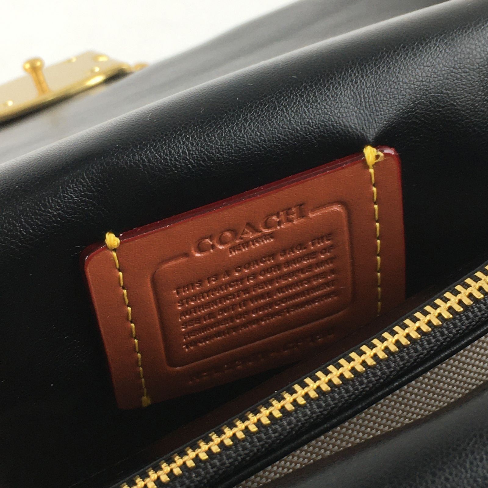 COACH Tabby Shoulder Bag 26 Quilted CP150 Brass / Black Nappa Leather Outlet New