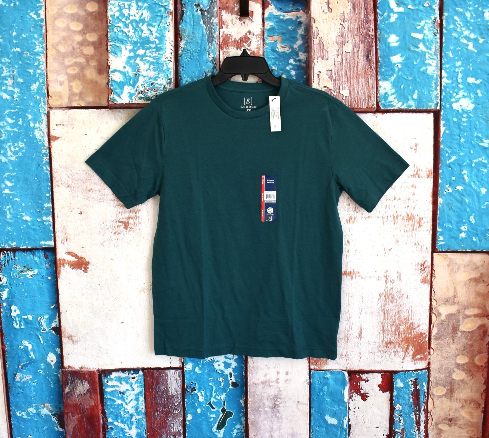 Men’s George T-Shirt Crew Neck Short Sleeve Regular Fit SMALL Green NEW
