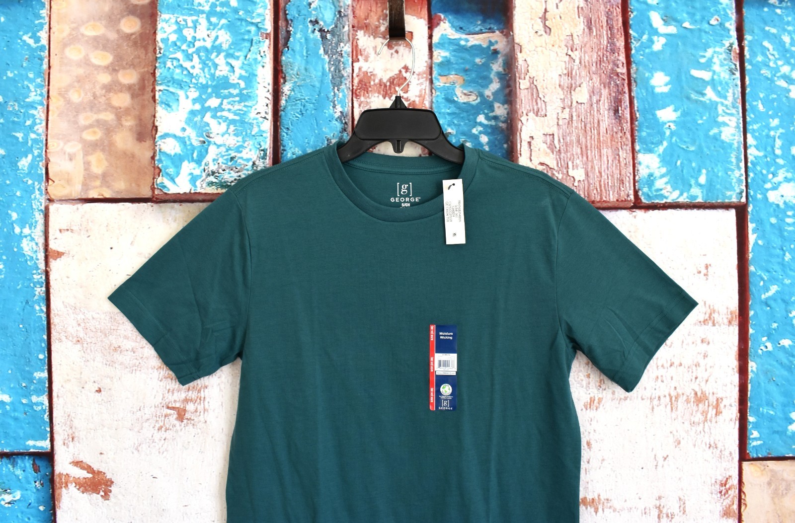Men’s George T-Shirt Crew Neck Short Sleeve Regular Fit SMALL Green NEW